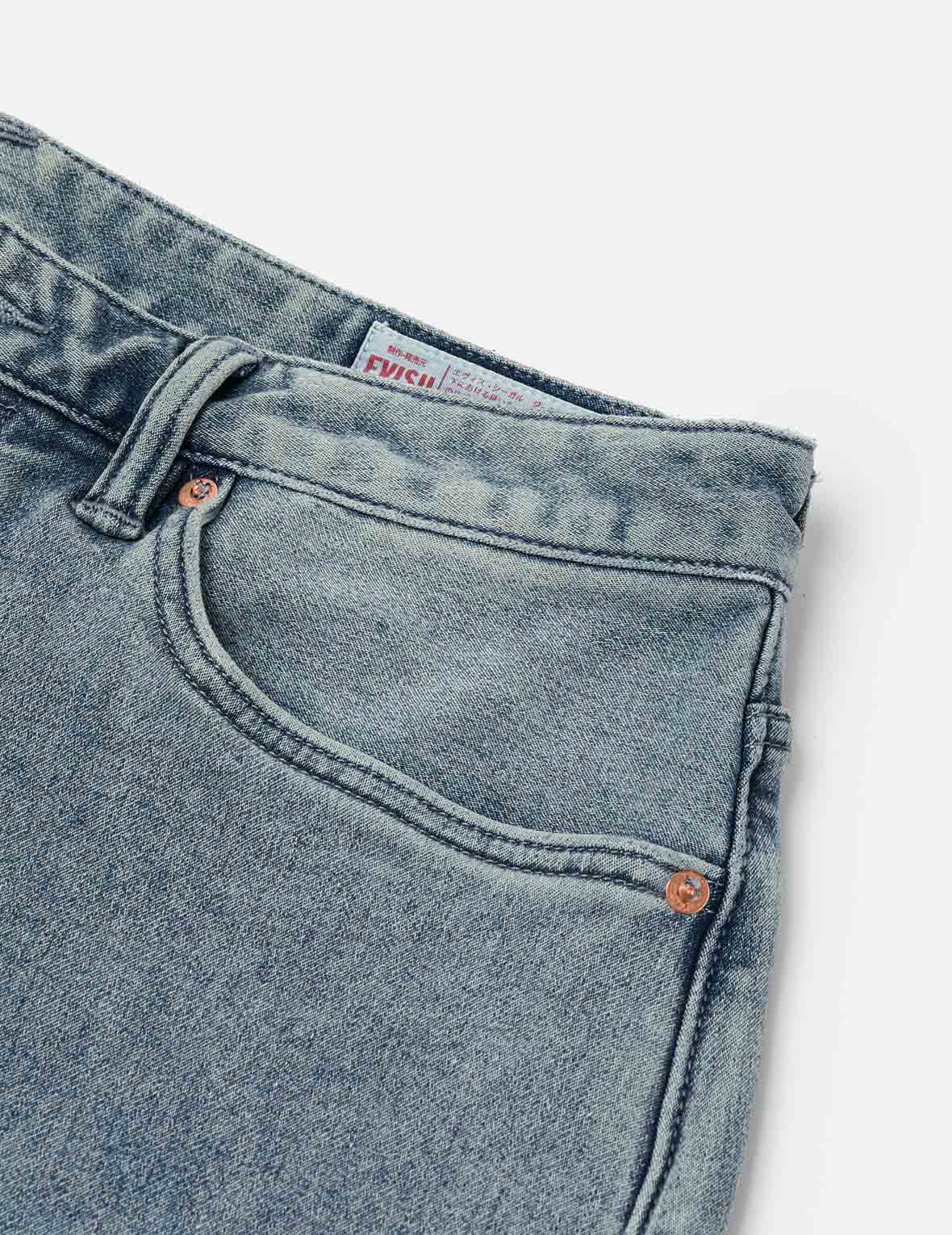 Artistic Brush Daicock Print Cropped Jeans #2027 - Image 9