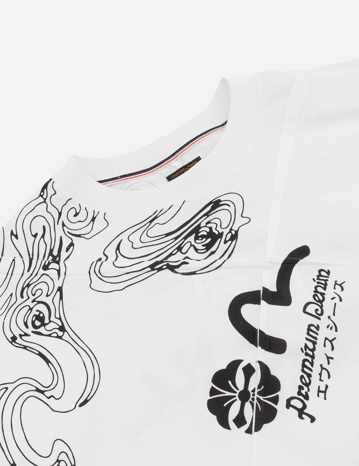 Auspicious Cloud and Logo Print Loose Fit T-Shirt - Image 6