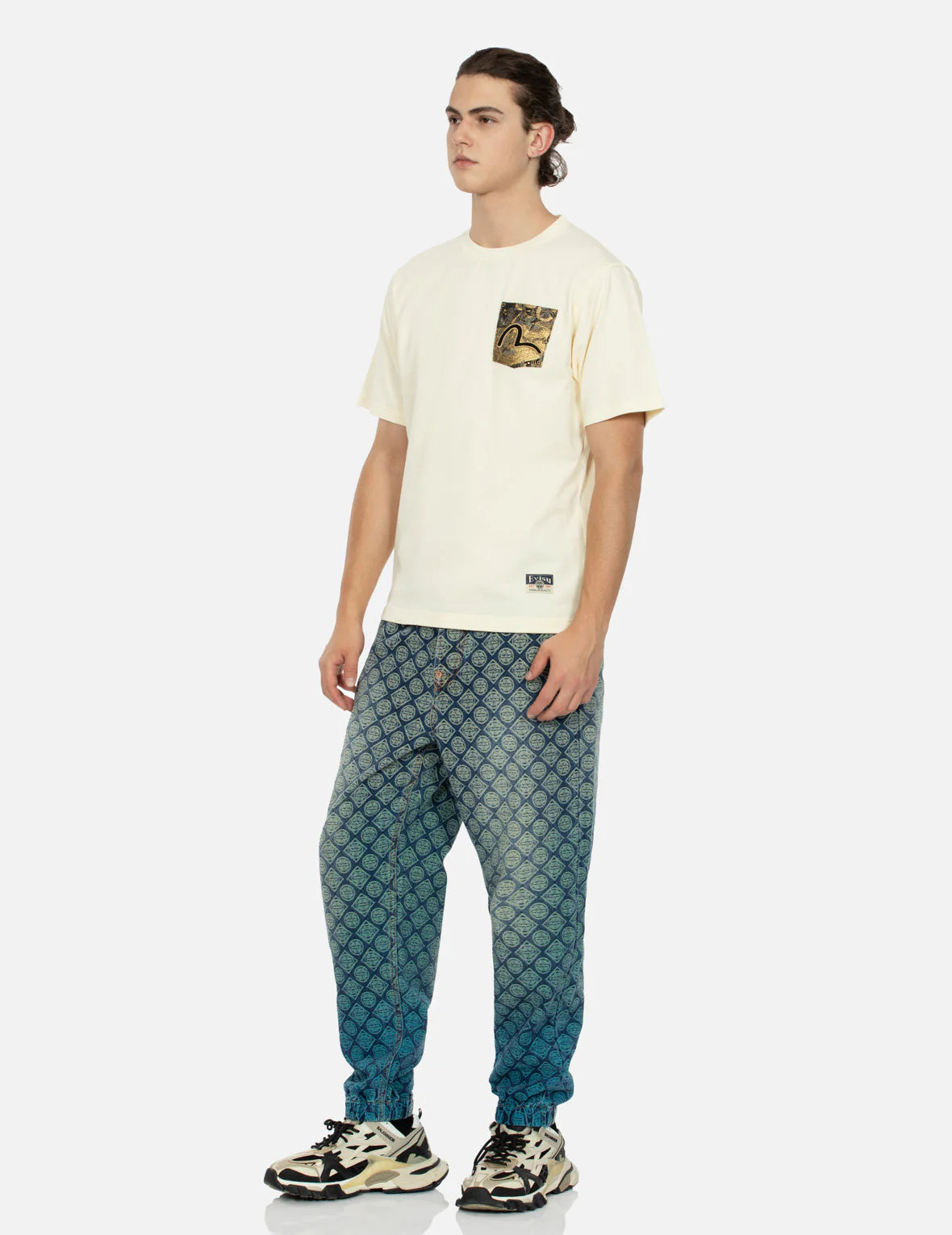 Auspicious Cloud Embroidery Regular Fit T-shirt - Image 6