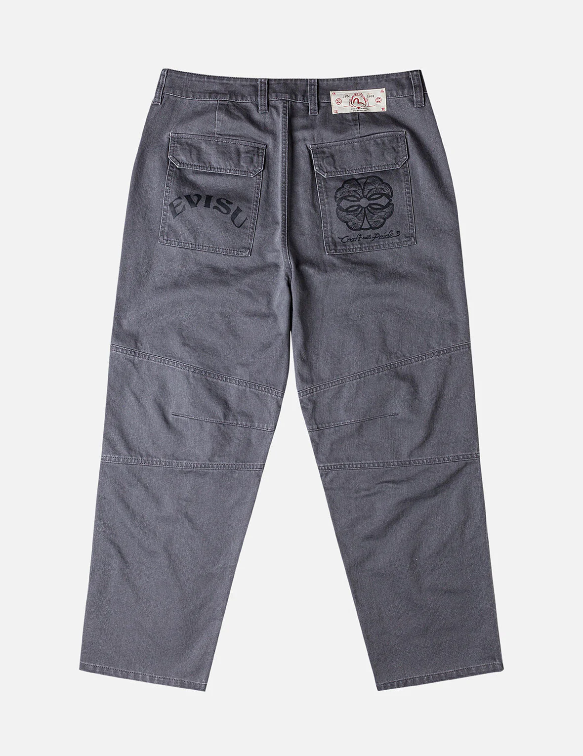 Back Flap Pockets Relax Fit Pants - Image 6