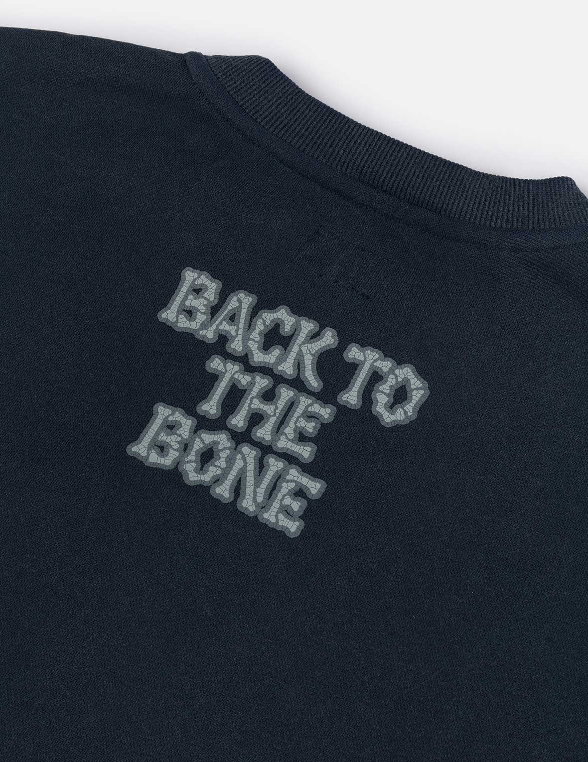 "Back to Bone" and Skull Print Fashion Fit Sweatshirt - Image 15