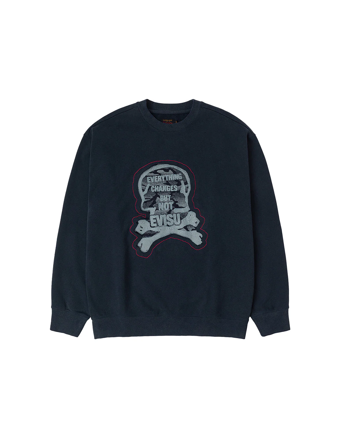 "Back to Bone" and Skull Print Fashion Fit Sweatshirt - Image 21