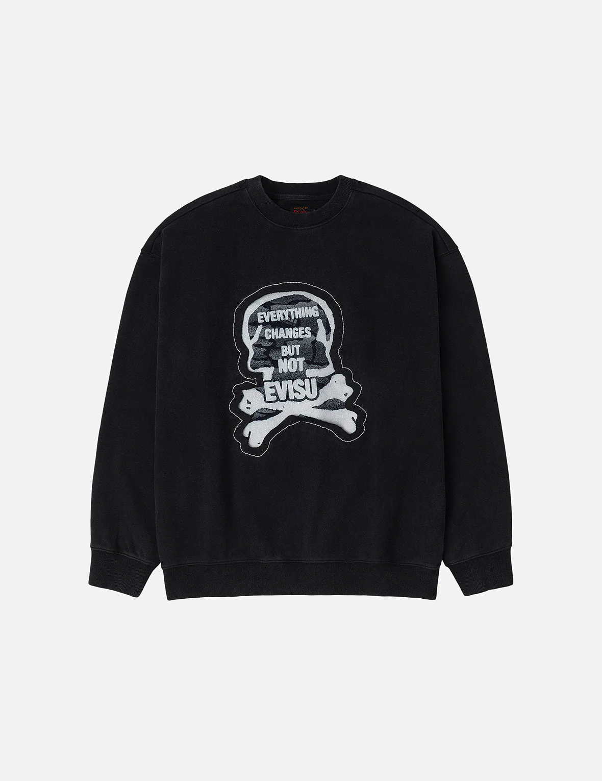 "Back to Bone" and Skull Print Fashion Fit Sweatshirt - Image 6