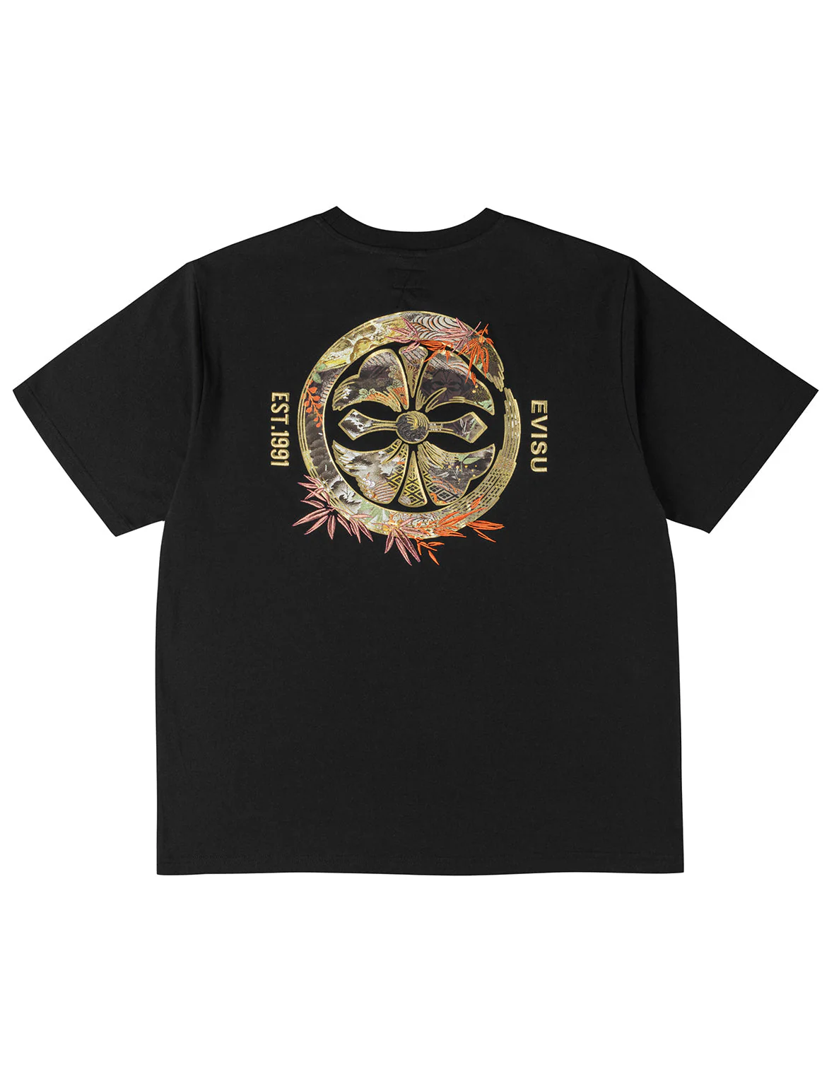 Bamboo Embroidery Scenic Kamon T-shirt - Image 21