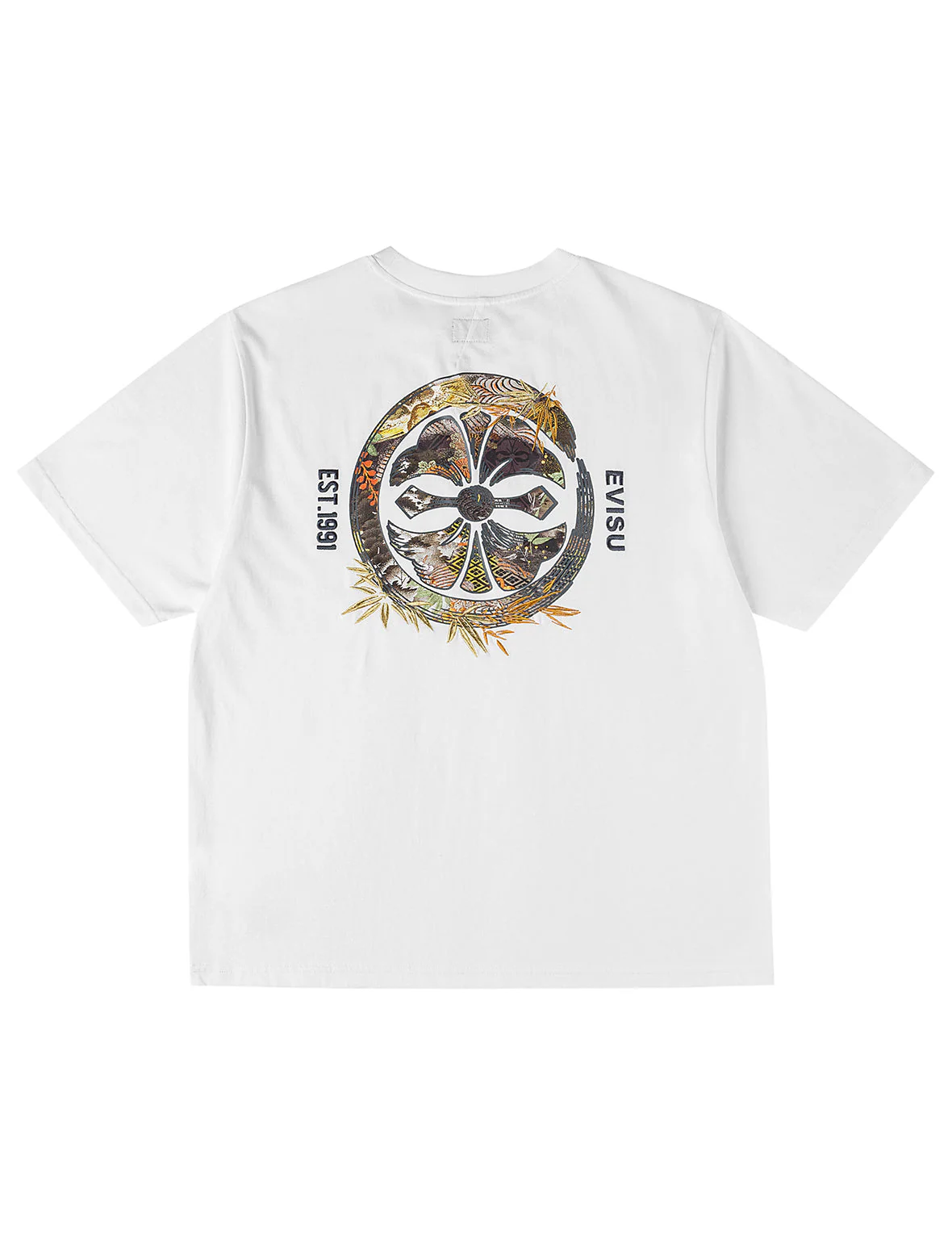 Bamboo Embroidery Scenic Kamon T-shirt - Image 22