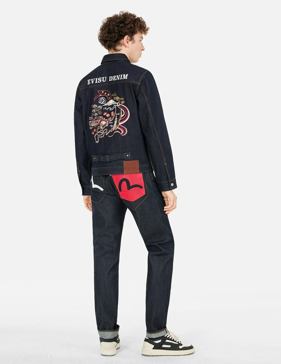 Bold Seagull Print Taper Fit Jeans #2017 - Image 4