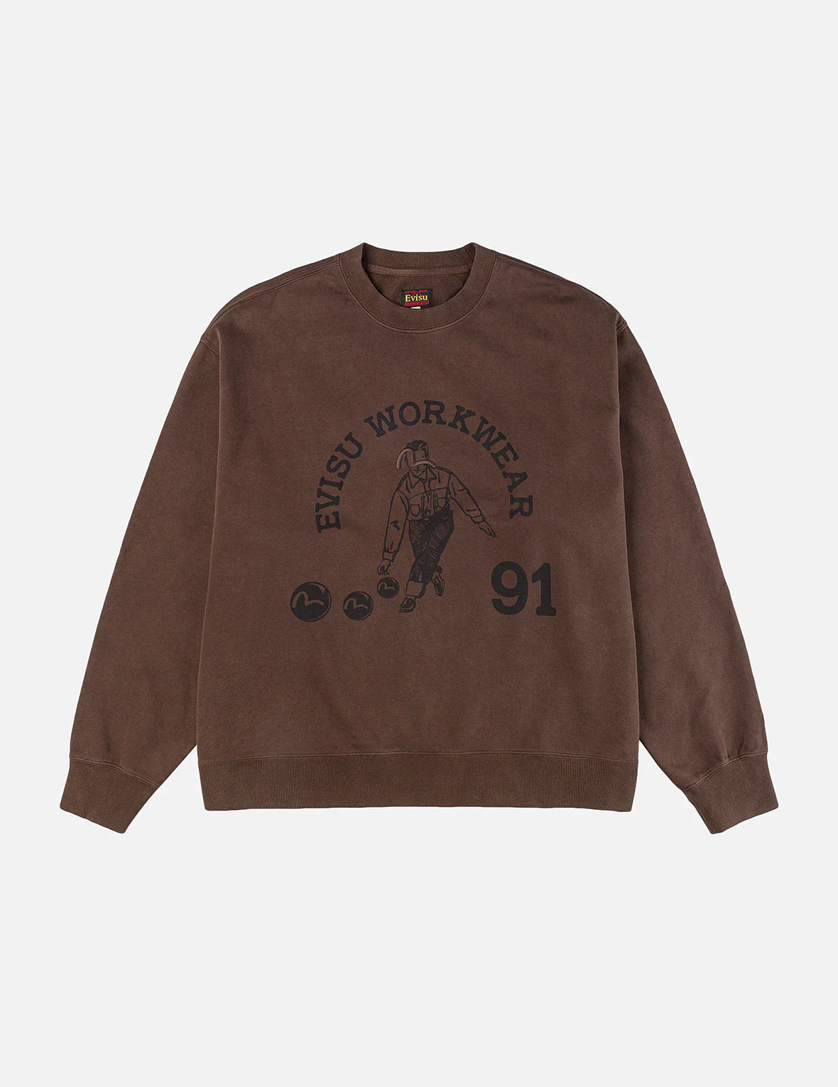 Bowling Workwear Print Relax Fit Sweatshirt - Image 6
