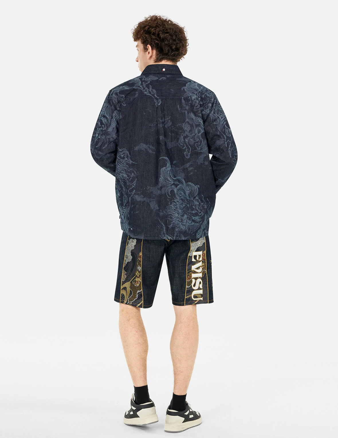 Brocade Daicock Appliqué and Logo Embrodiery Regular Fit Denim Shorts - Image 5