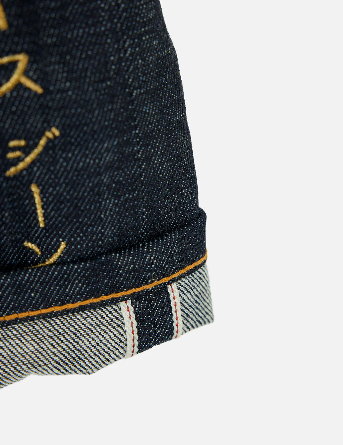 Brocade Daicock Appliqué and Logo Embrodiery Regular Fit Denim Shorts - Image 8