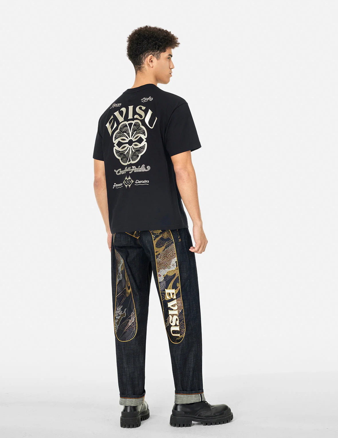 Brocade Daicock Appliqué Relax Straight Fit Jeans #2030 - Image 3