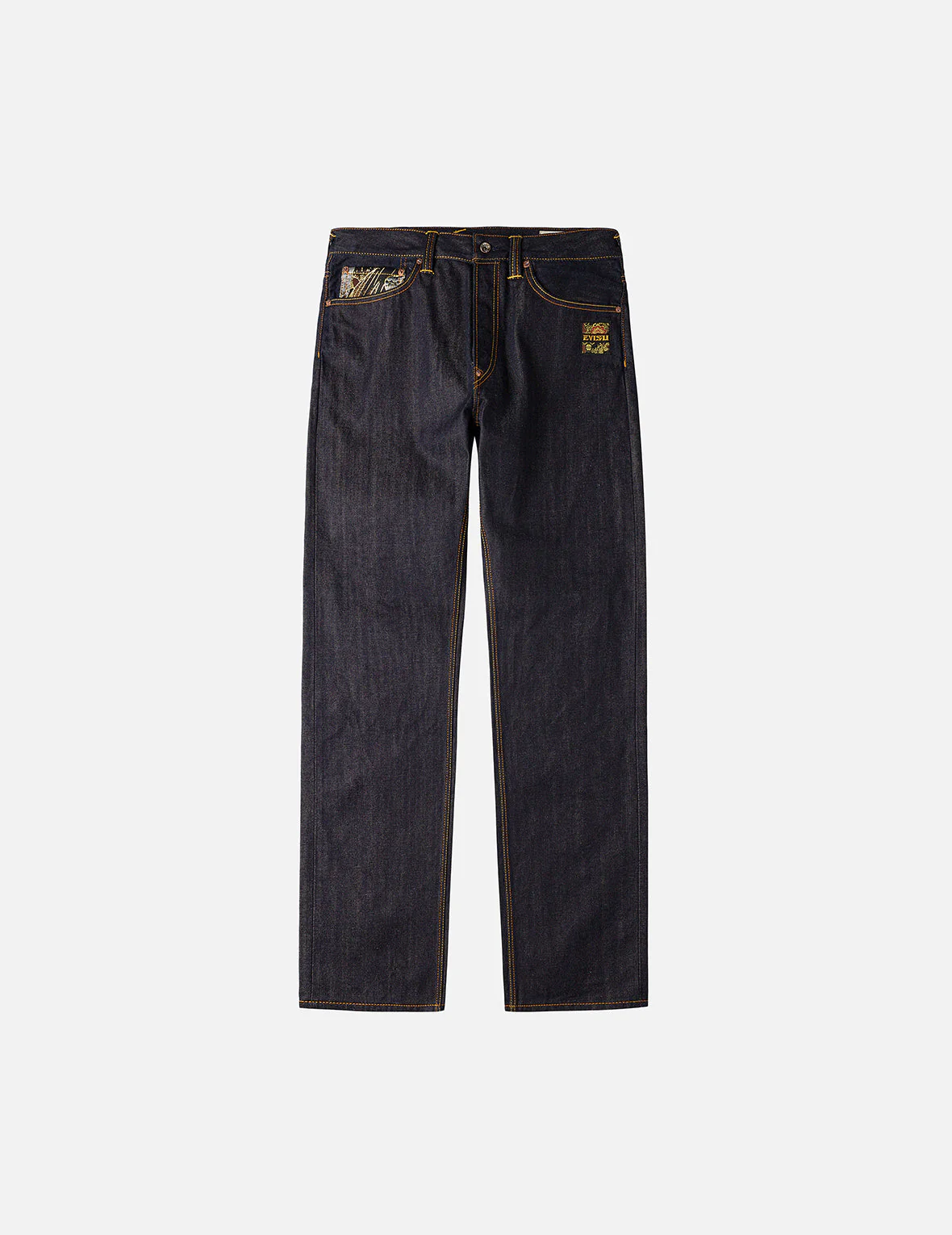 Brocade Inserted Daicock with Logo Embroidery Regular Fit Jeans #2020 - Image 4