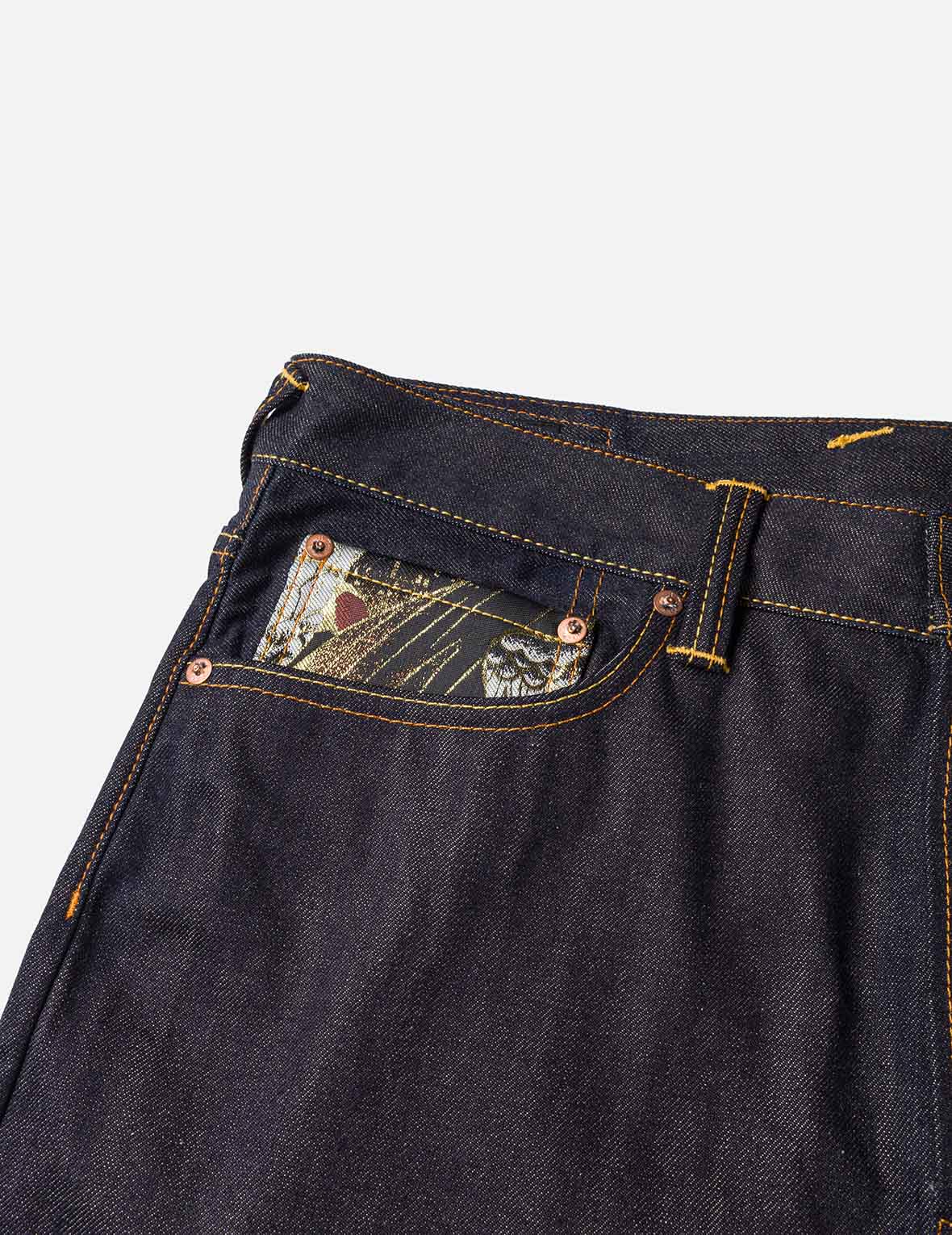 Brocade Inserted Daicock with Logo Embroidery Regular Fit Jeans #2020 - Image 7