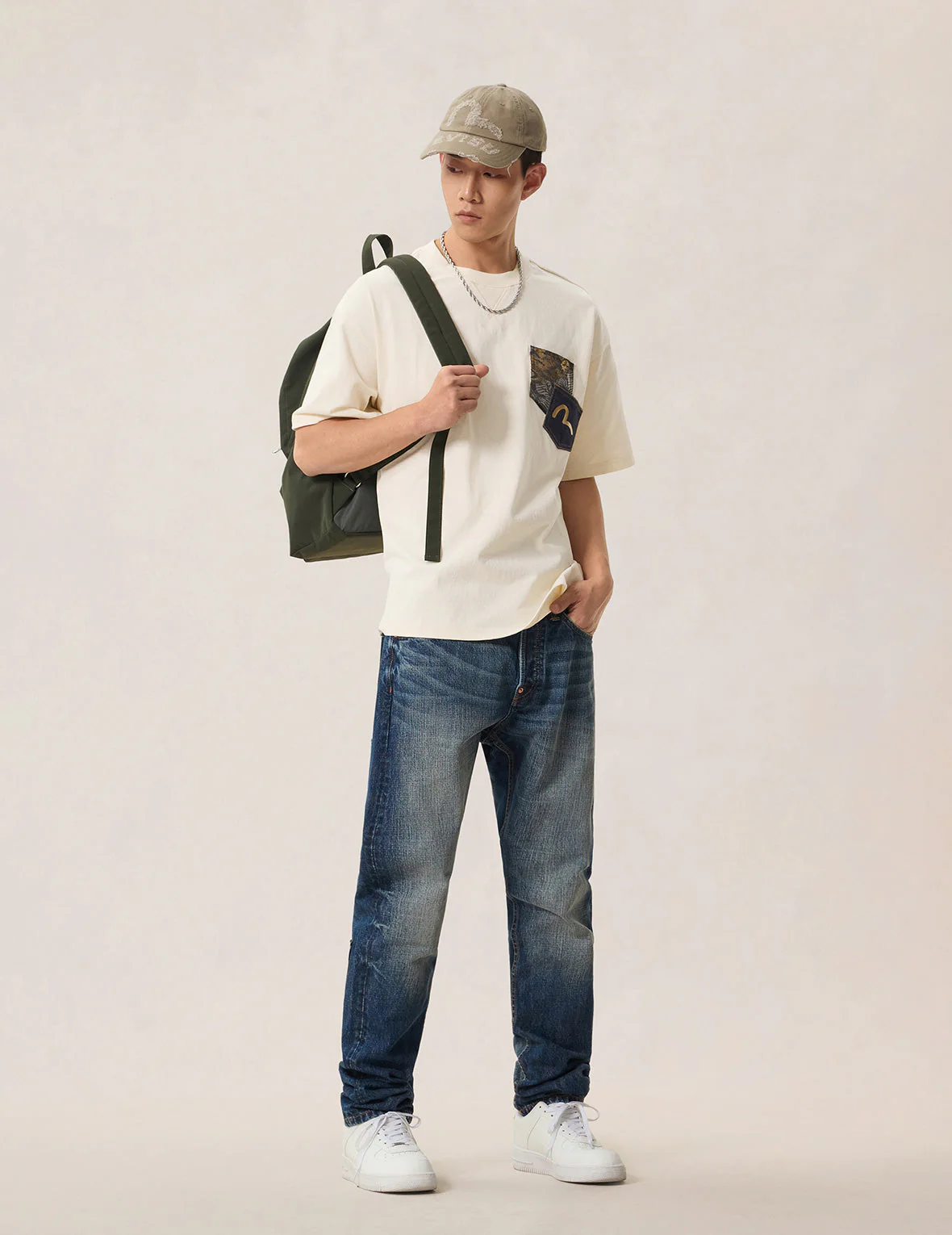 Brocade Patch Pocket T-shirt - Image 7