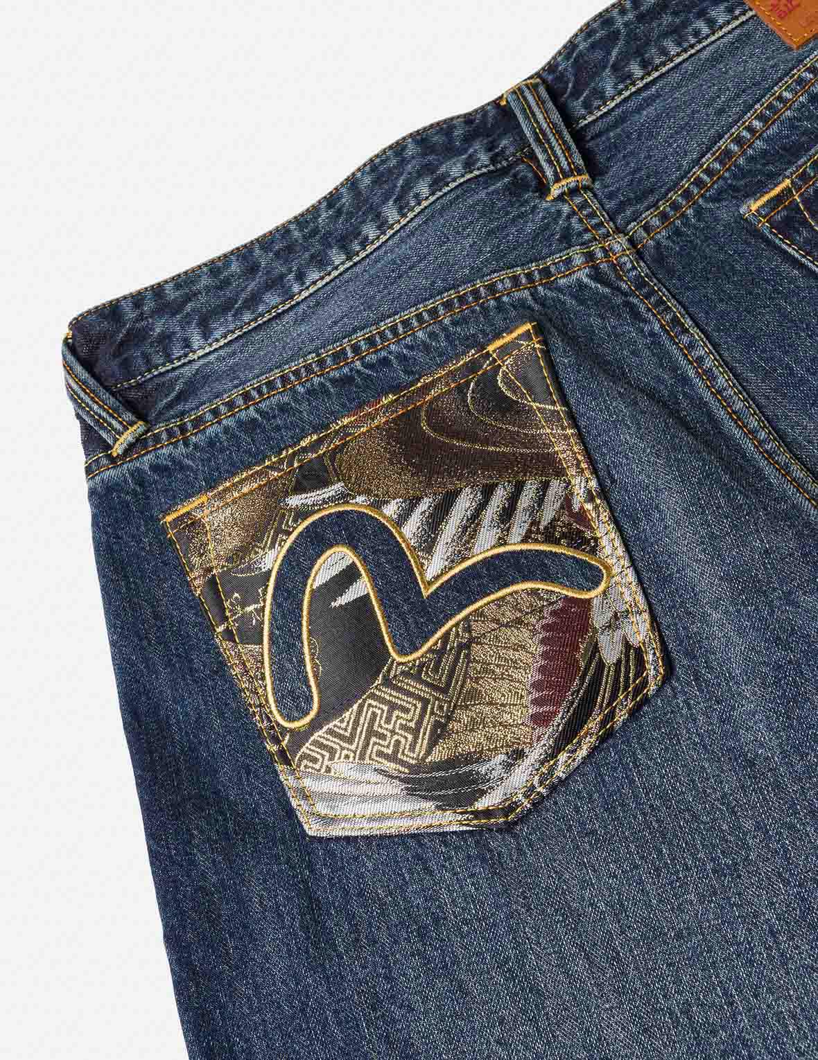 Brocade Patch Pocket Taper Fit Jeans #2017 - Image 5