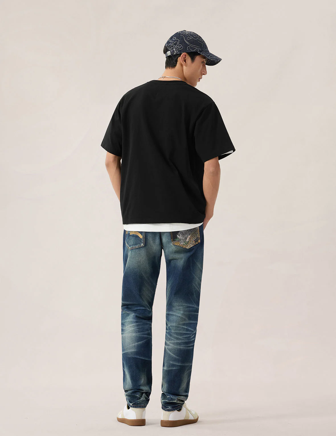 Brocade Patched Pocket Jeans #2017 - Image 8