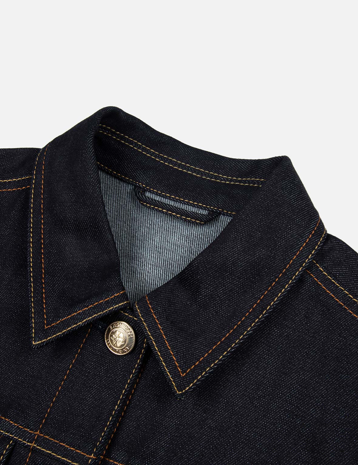 Brocade Rose and Logo Embroidery Regular Fit Denim Jacket - Image 7