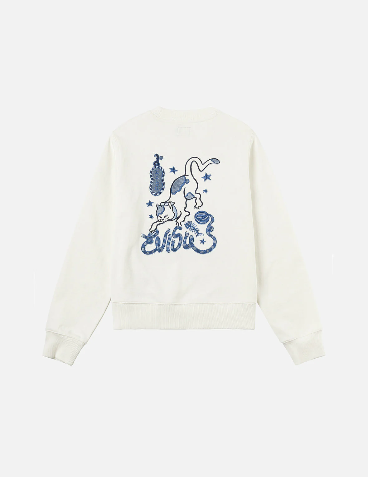Cat and Logo Embroidery Regular Fit Sweatshirt - Image 5