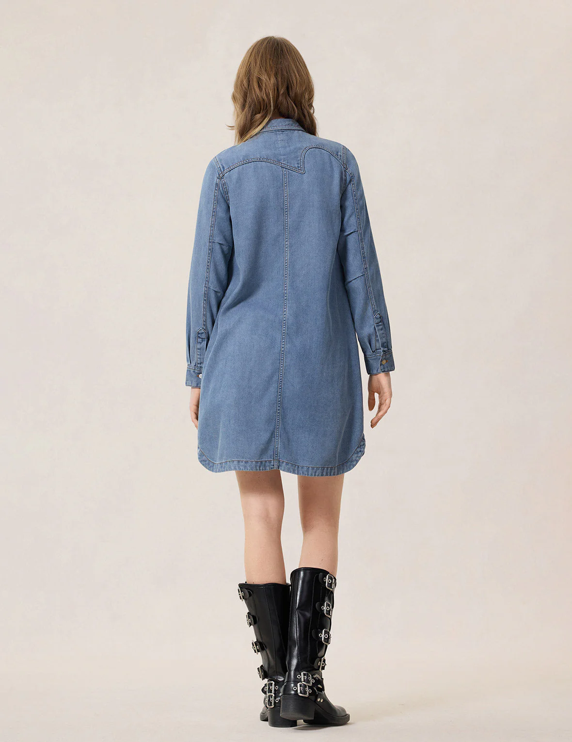 Cat Embroidery Denim Dress - Image 8