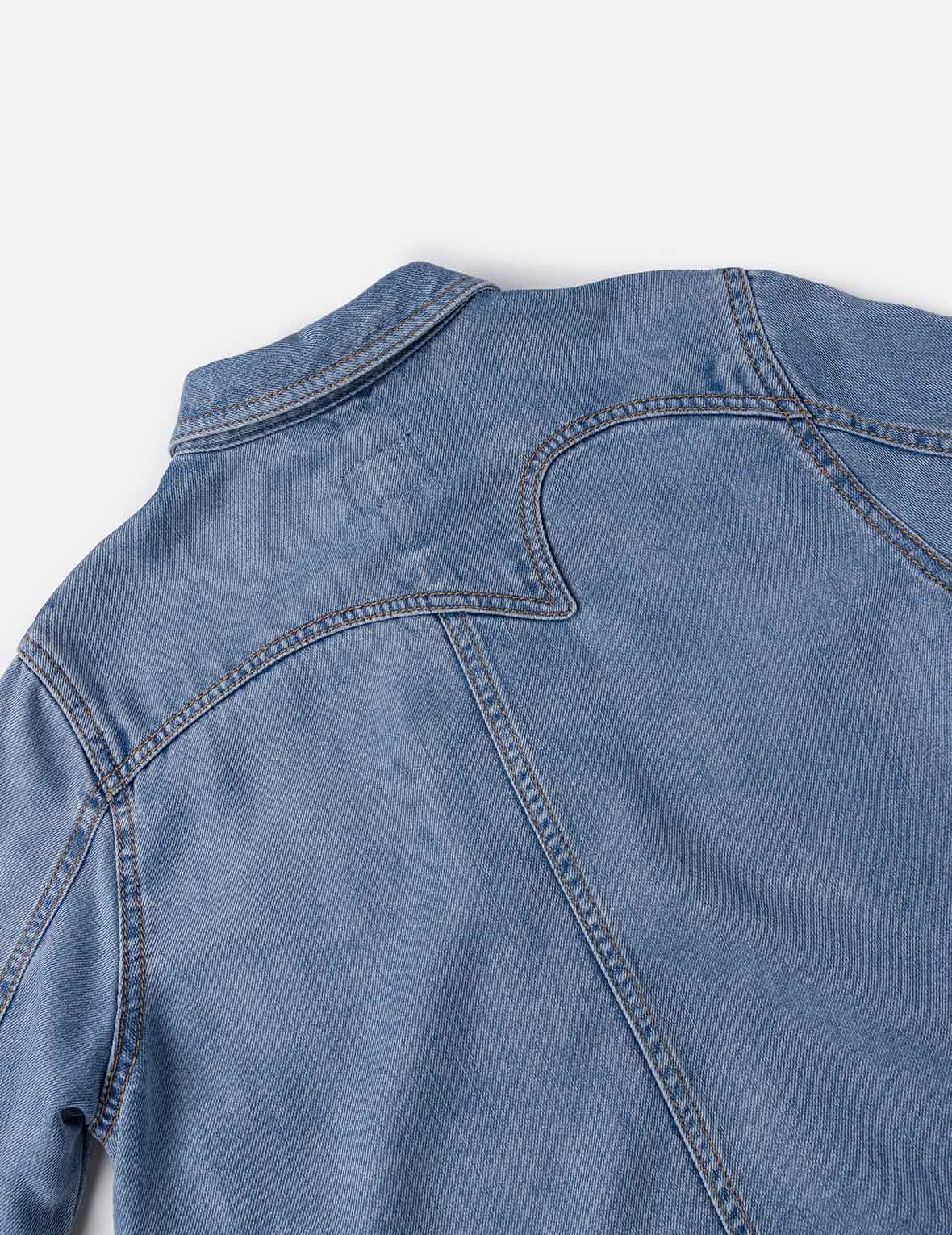 Cat Embroidery Denim Dress - Image 9