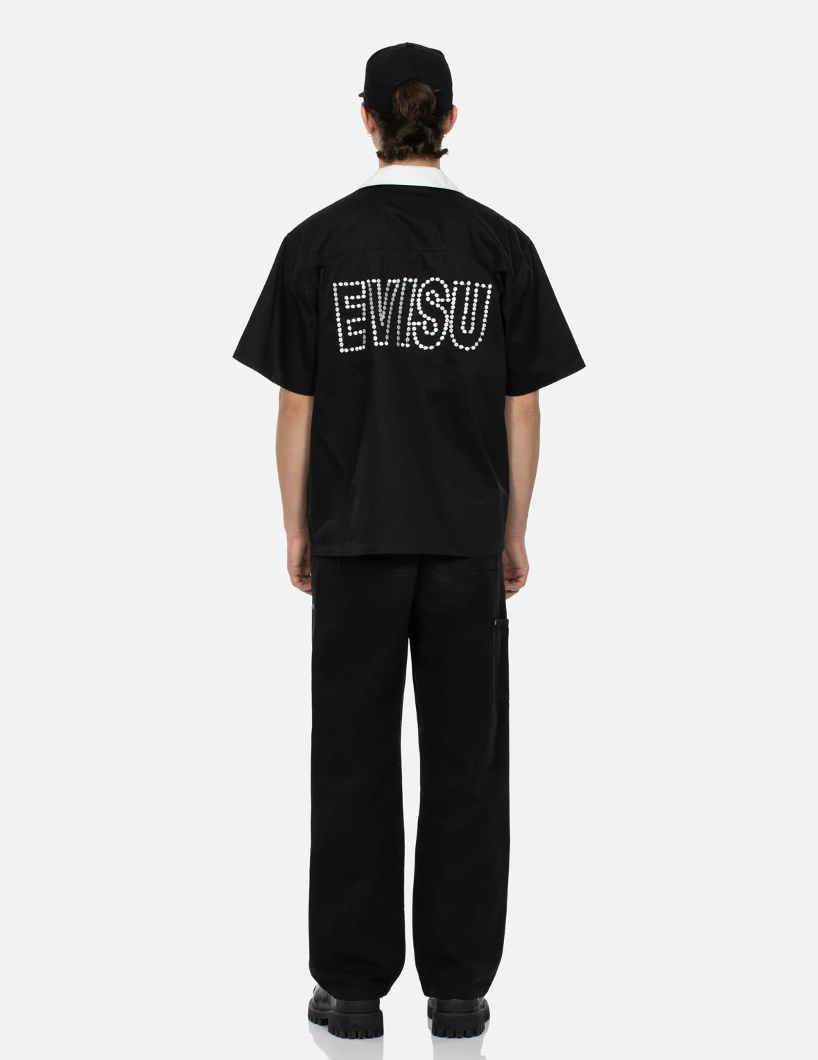 Chain-Stitched Embroidery Logo Boxy Tencel Shirt - Image 11