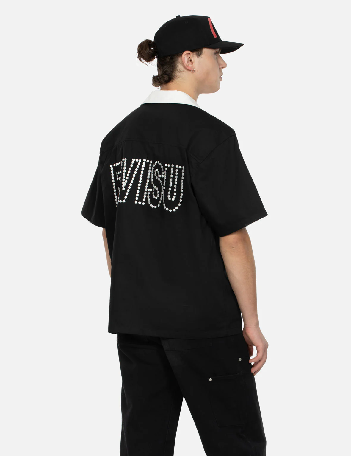 Chain-Stitched Embroidery Logo Boxy Tencel Shirt - Image 15