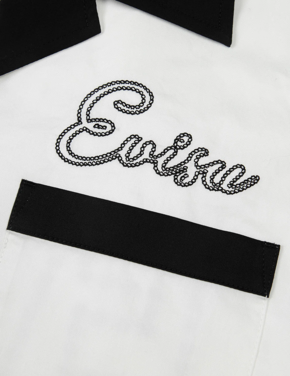 Chain-Stitched Embroidery Logo Boxy Tencel Shirt - Image 20