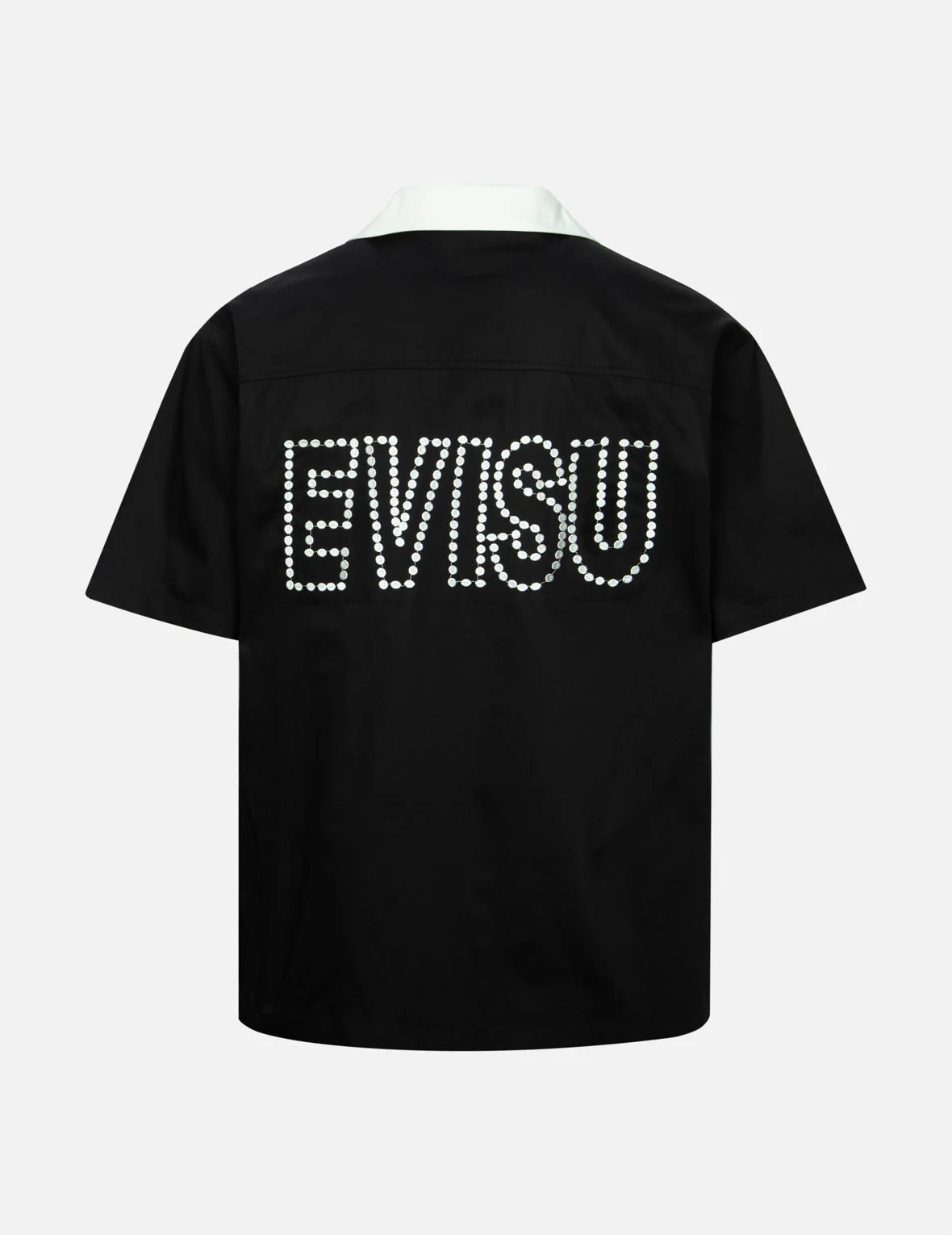 Chain-Stitched Embroidery Logo Boxy Tencel Shirt - Image 3