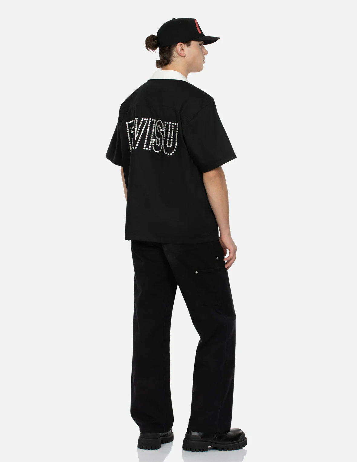 Chain-Stitched Embroidery Logo Boxy Tencel Shirt - Image 7