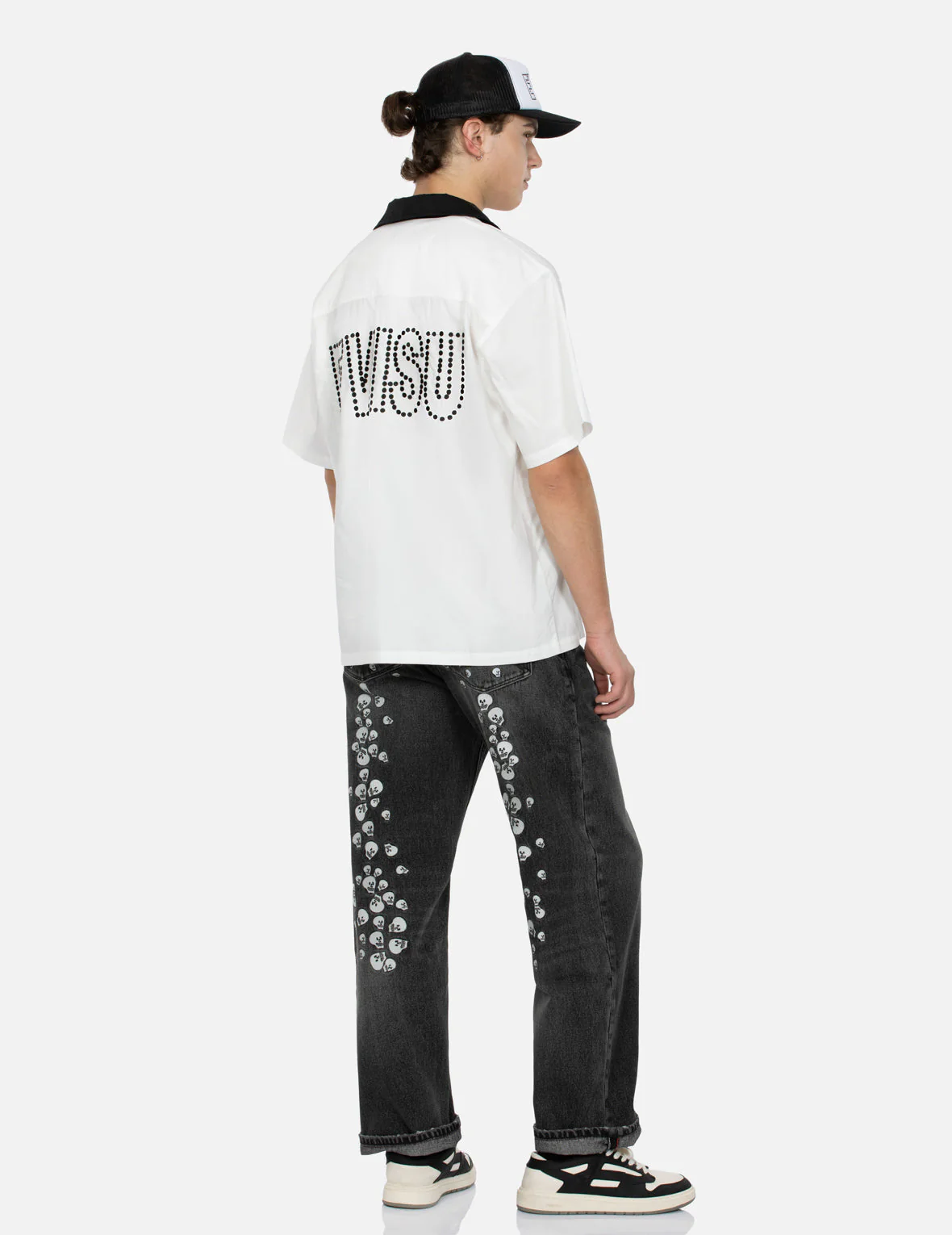 Chain-Stitched Embroidery Logo Boxy Tencel Shirt - Image 8