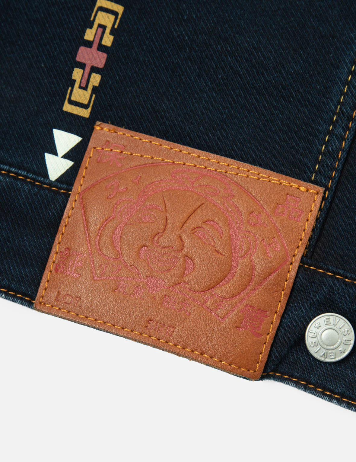 Chimayo Tapestry and Seagull Print Reversible Boxy Denim Jacket - Image 24