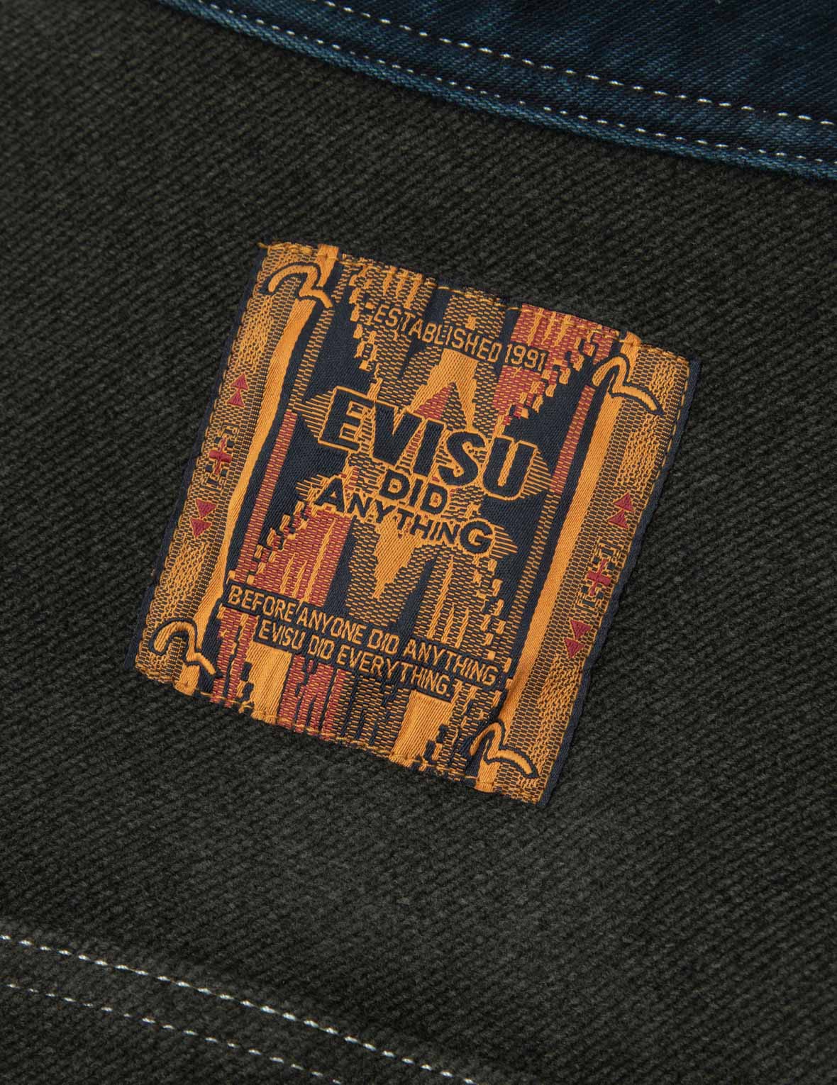 Chimayo Tapestry and Seagull Print Reversible Boxy Denim Jacket - Image 27