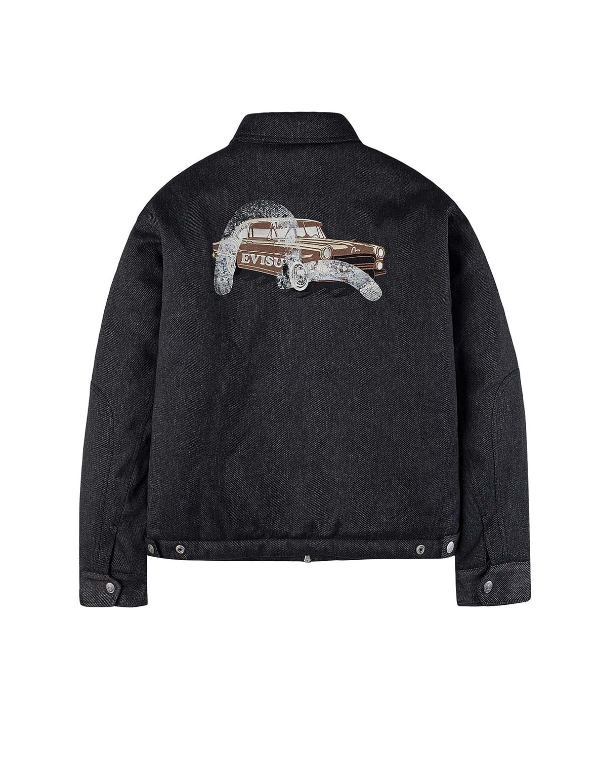 Classic 50s Car and Seagull Print Relax Fit Work Jacket - Image 13