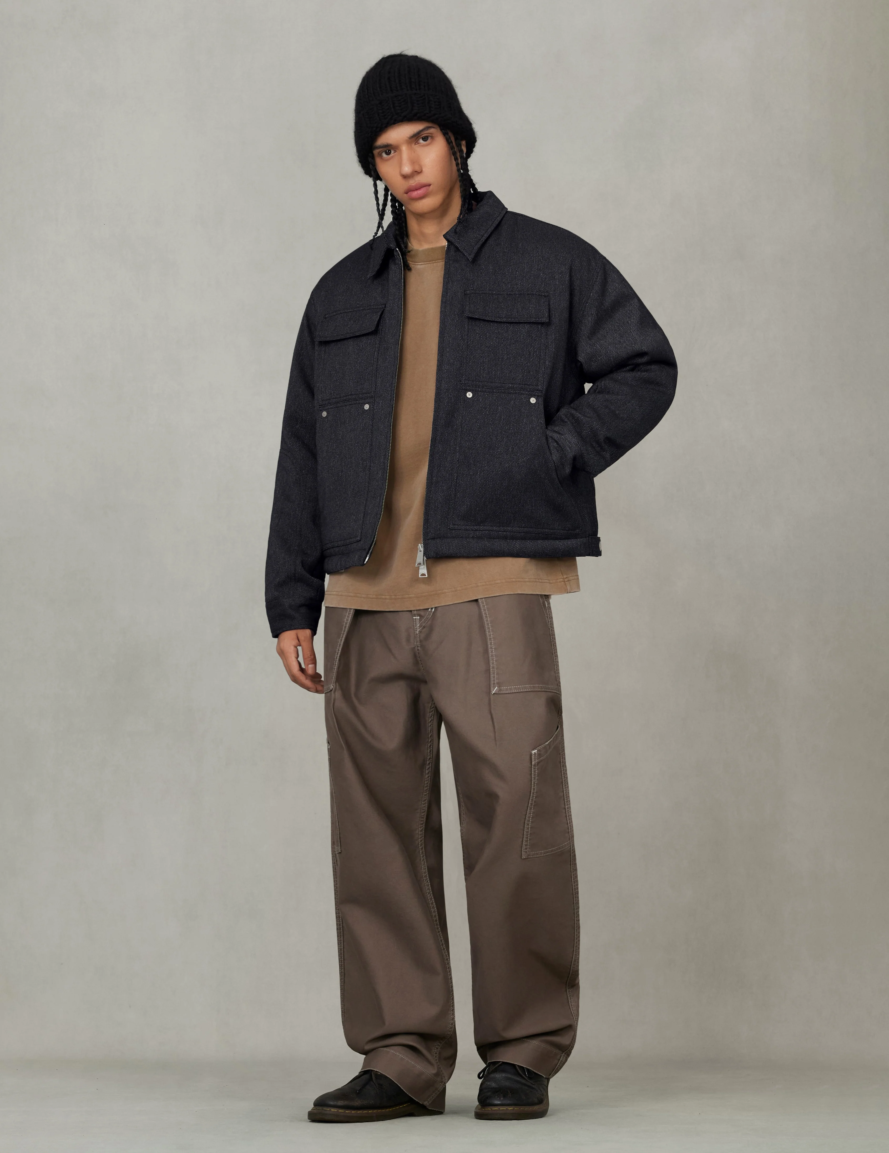 Classic 50s Car and Seagull Print Relax Fit Work Jacket - Image 5