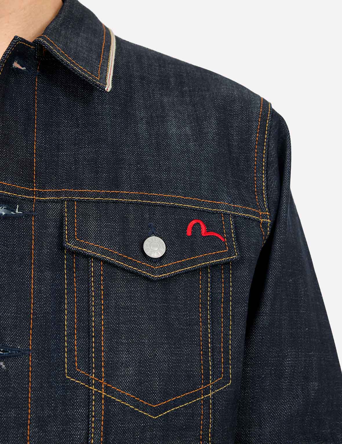 Classic Regular Fit Raw Denim Jacket - Image 8
