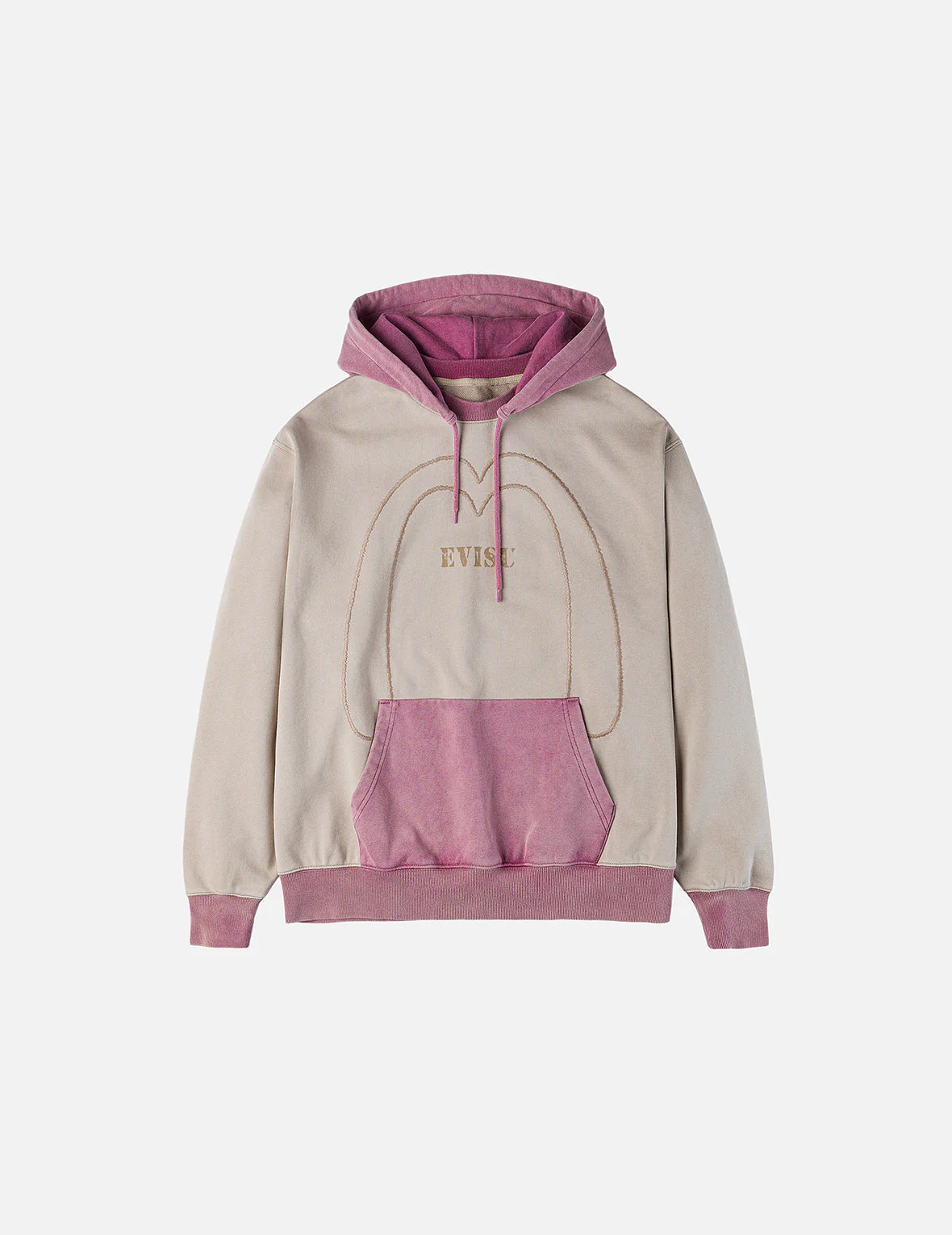 Color blocking Logo print and Daicock Embroidery Regular Fit Hoodie - Image 3
