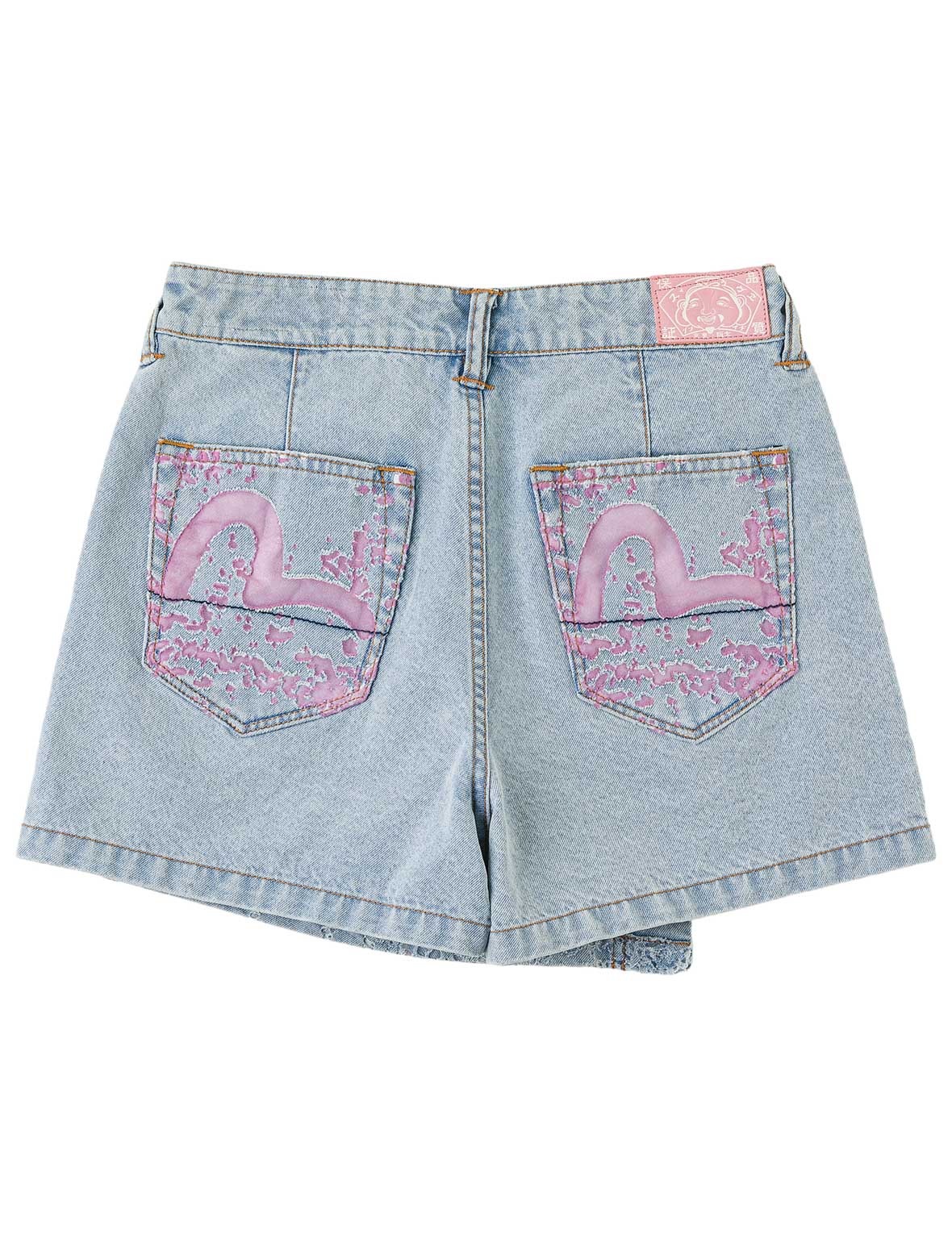 Color Burn-out Wordmark Denim Skort - Image 2