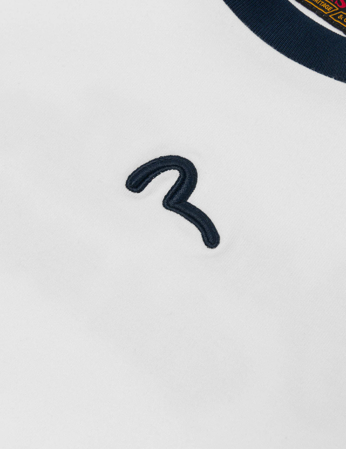 Contrast 3D Seagull and Slogan Embroidery Slim Fit T-Shirt - Image 6