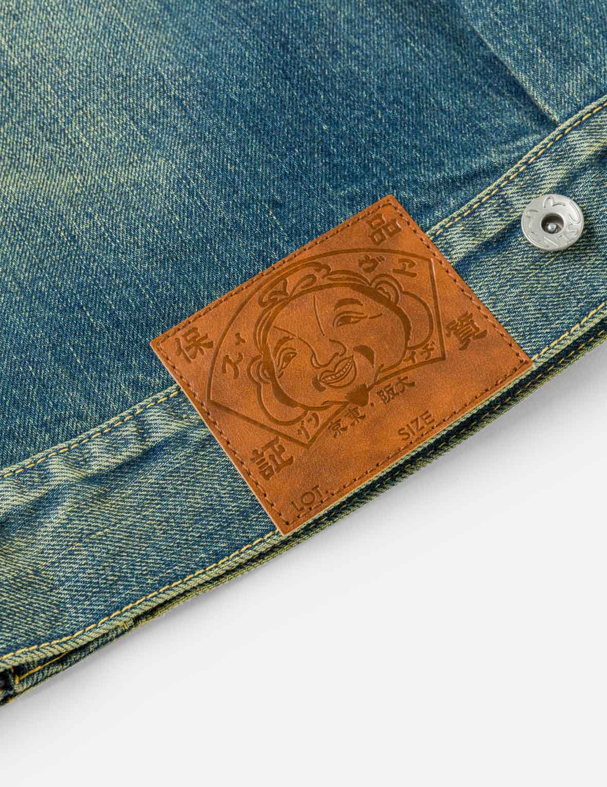 Contrast Collar Zipped Denim Jacket - Image 12