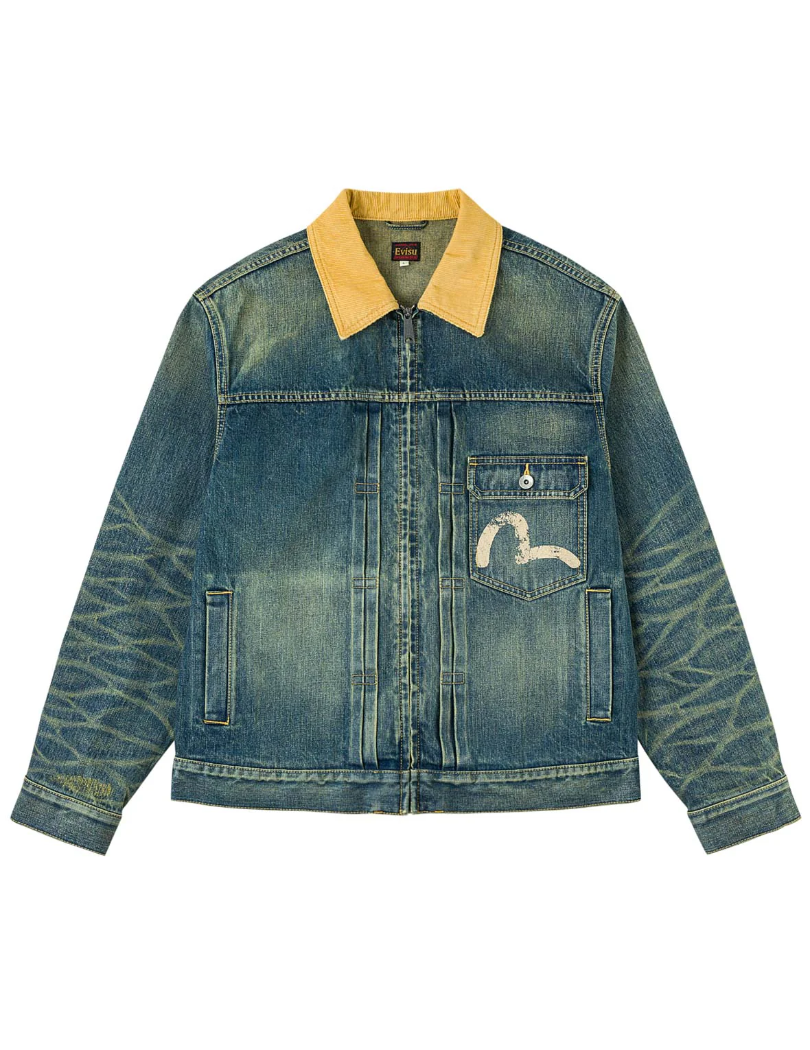 Contrast Collar Zipped Denim Jacket - Image 14