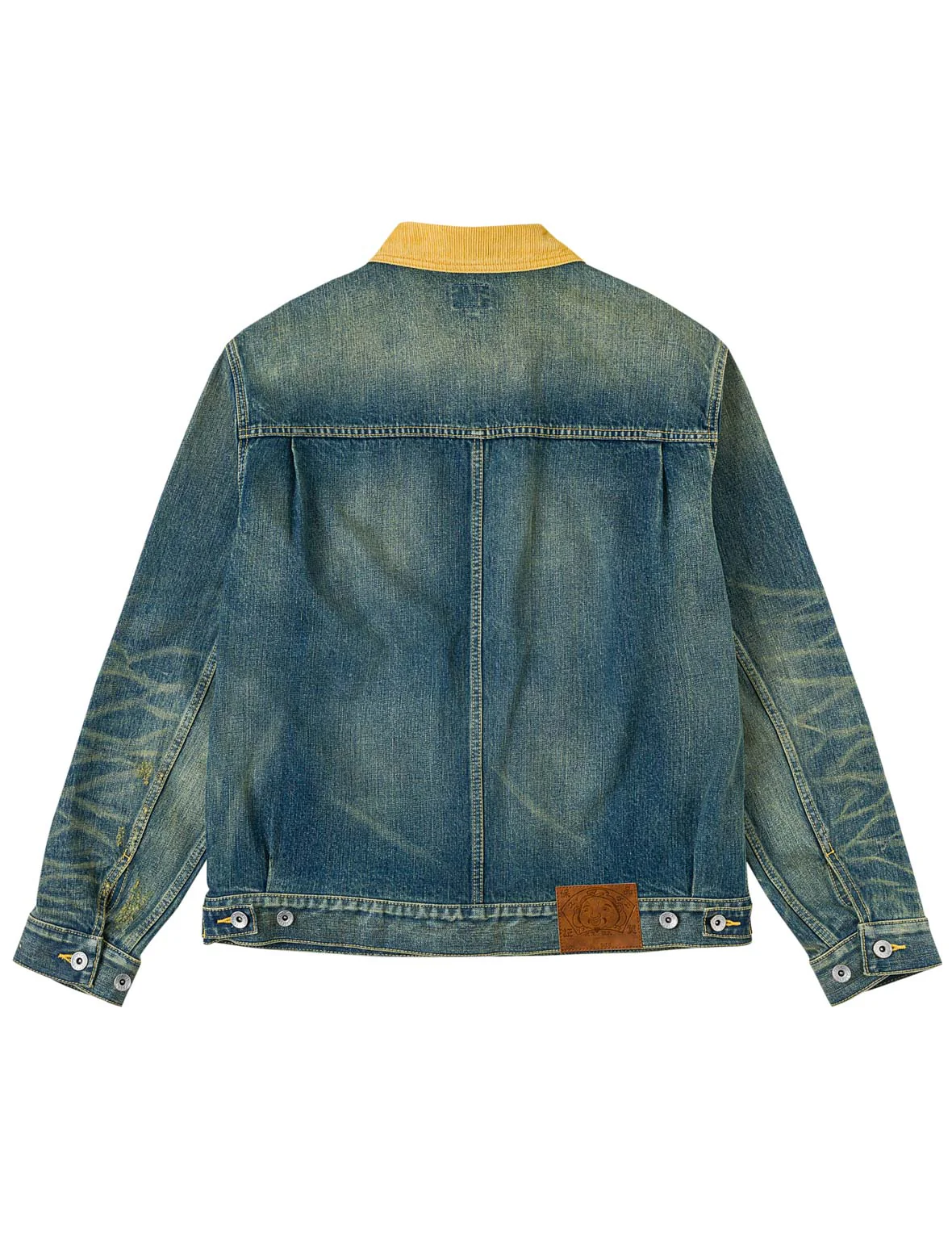 Contrast Collar Zipped Denim Jacket - Image 2