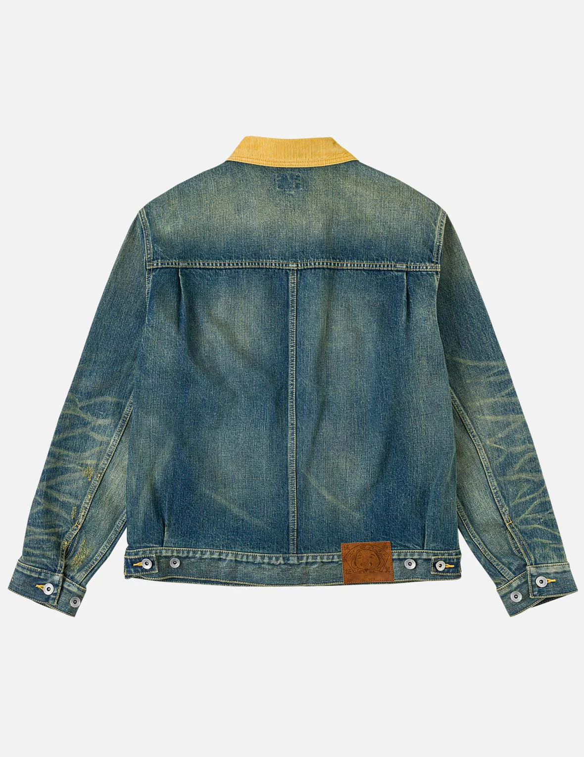Contrast Collar Zipped Denim Jacket - Image 4