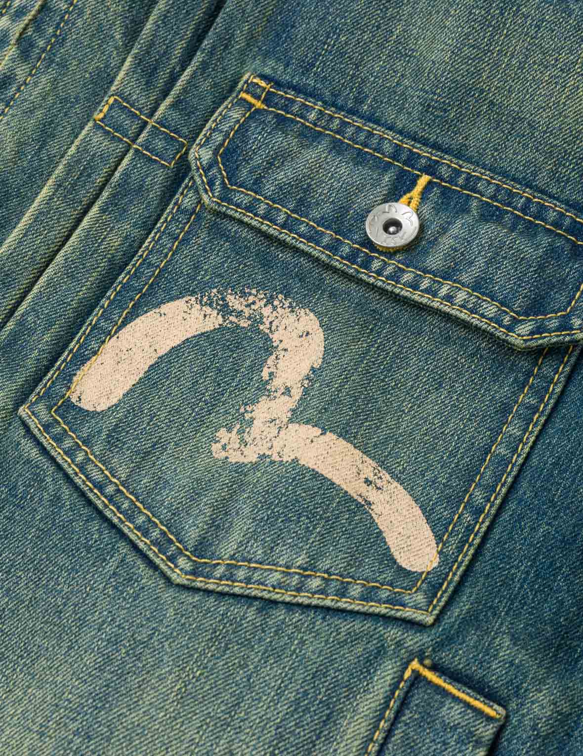 Contrast Collar Zipped Denim Jacket - Image 5