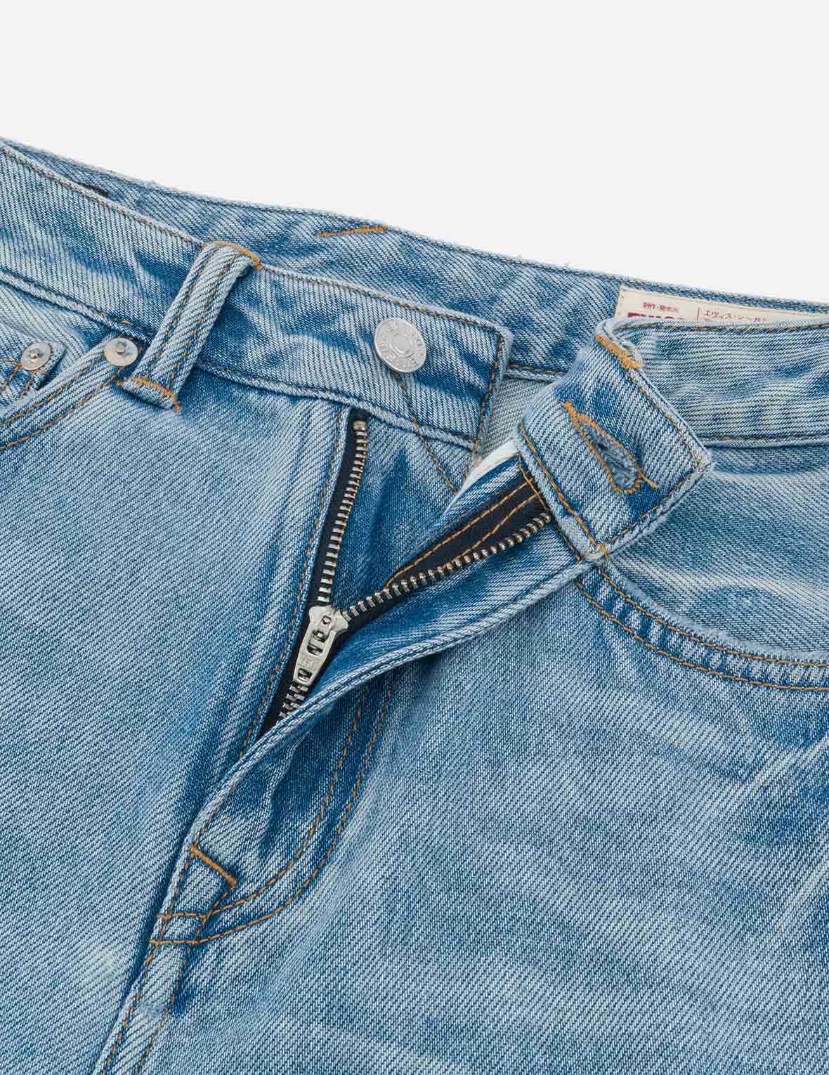 Crackle Wash Distressed Seagull Balloon Fit Jeans - Image 7