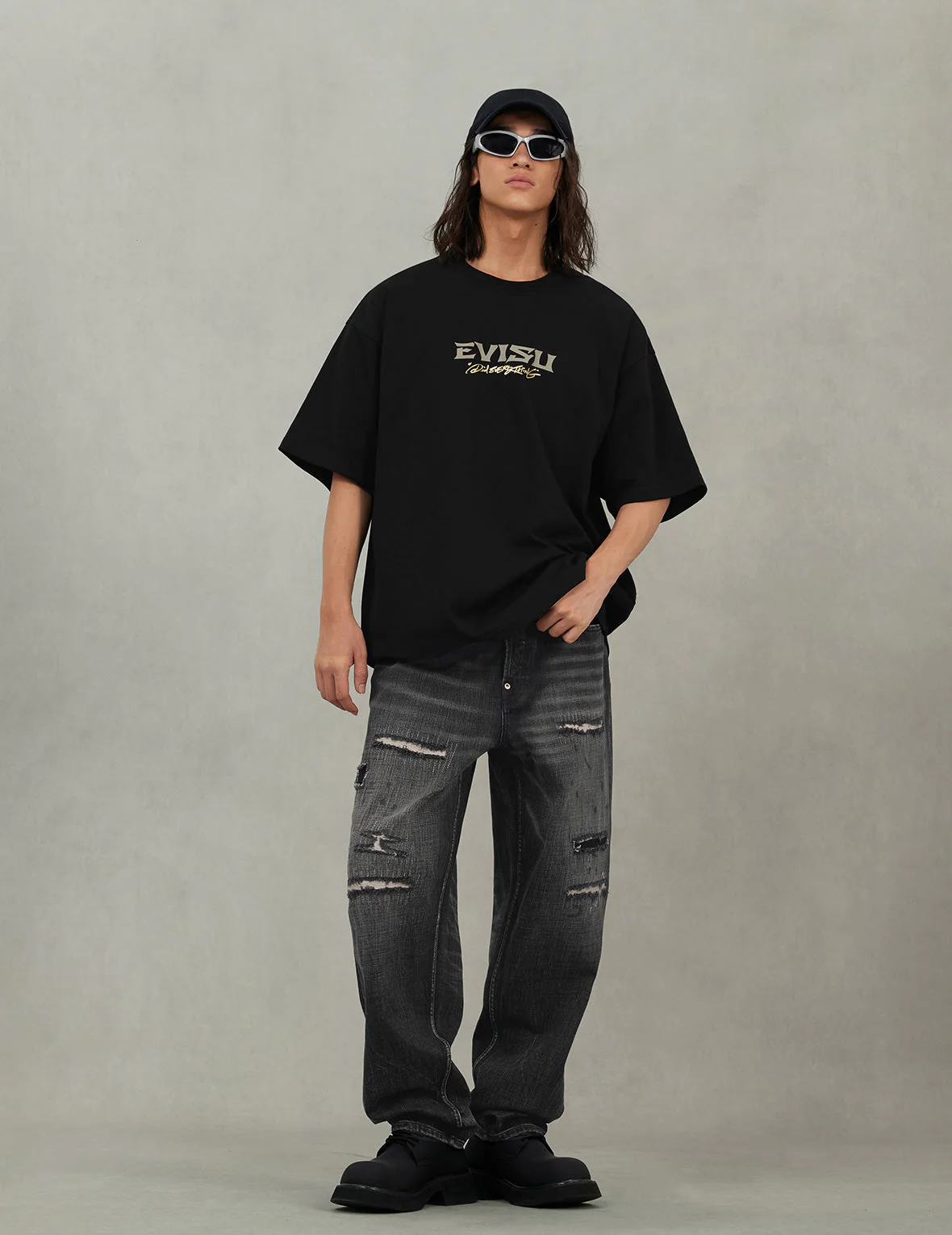 Crane and Logo Print Loose Fit T-shirt - Image 10