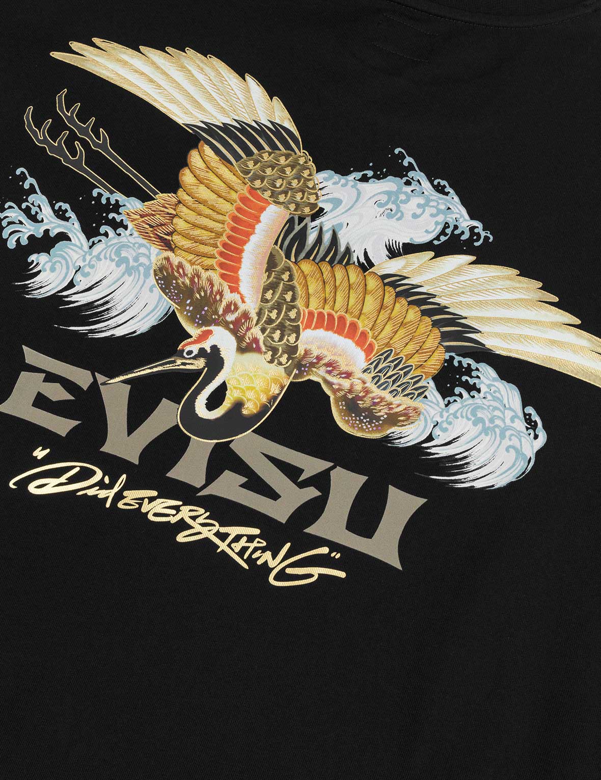 Crane and Logo Print Loose Fit T-shirt - Image 13