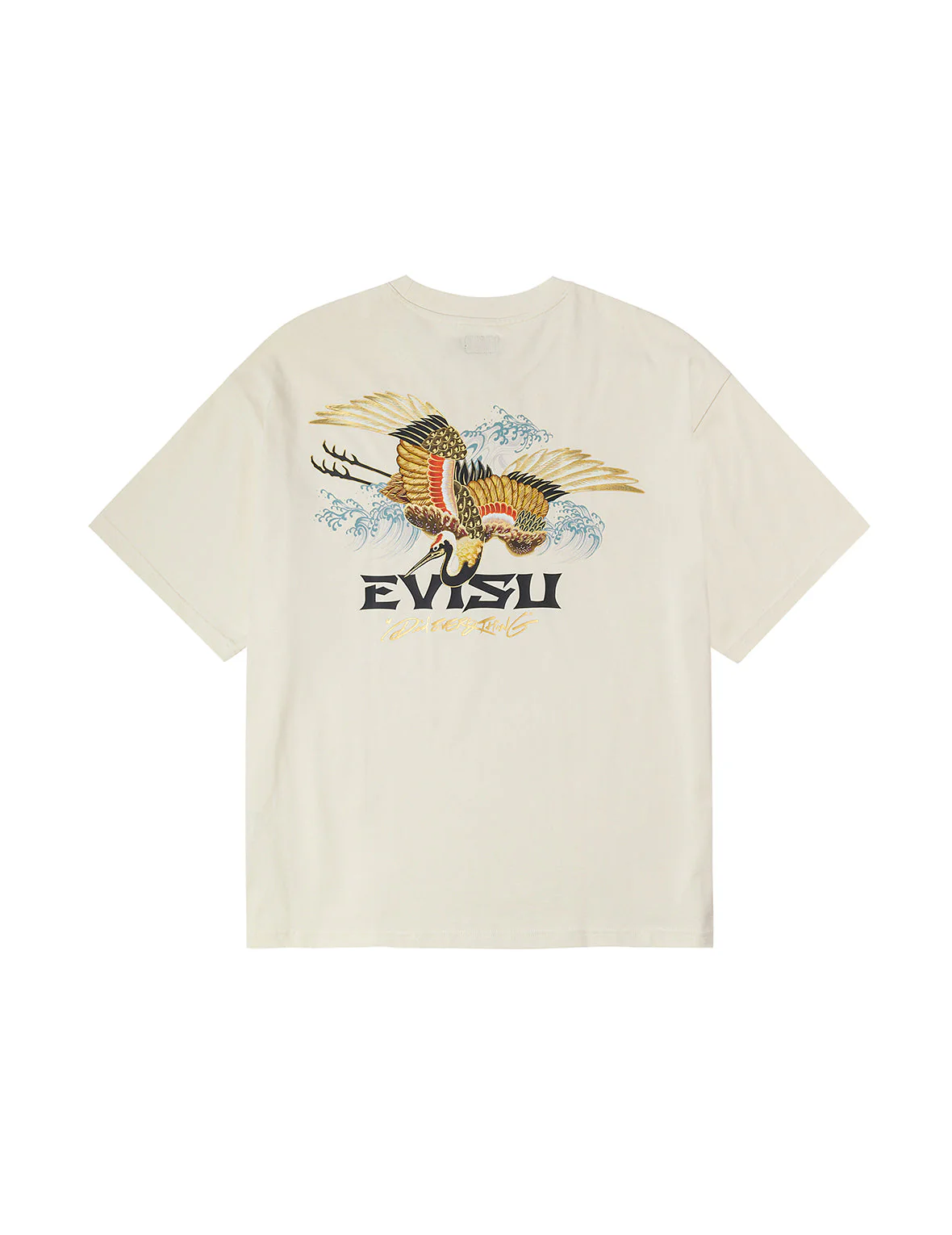 Crane and Logo Print Loose Fit T-shirt - Image 24