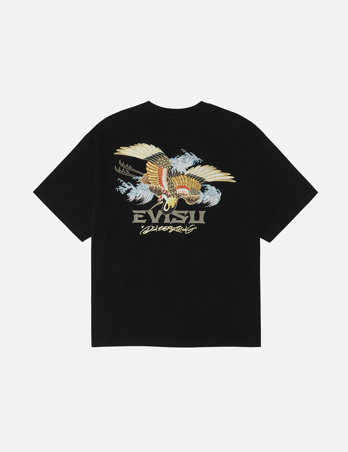 Crane and Logo Print Loose Fit T-shirt - Image 5