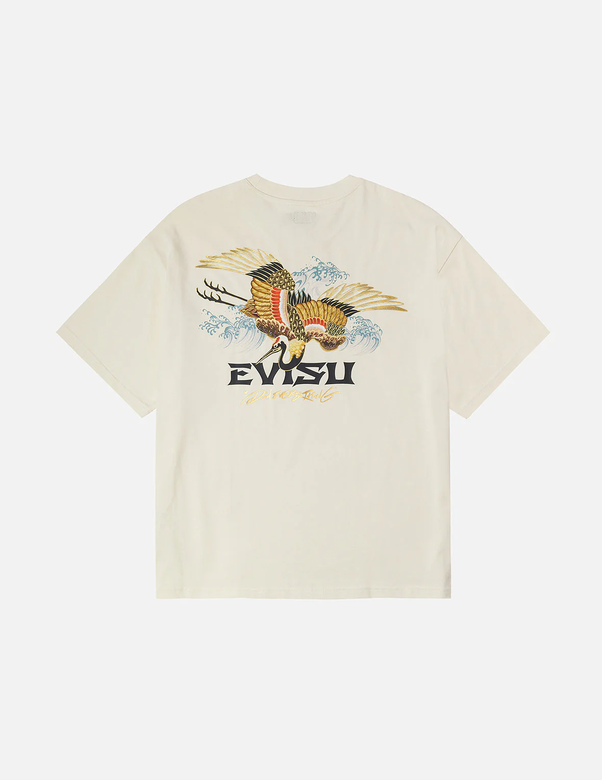 Crane and Logo Print Loose Fit T-shirt - Image 6