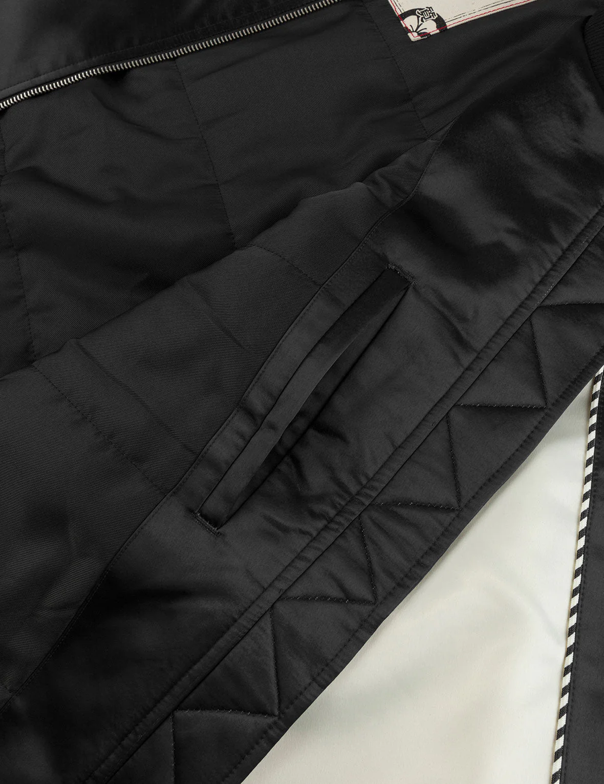 Crane Embroidery Regular Fit Souvenior Jacket - Image 13