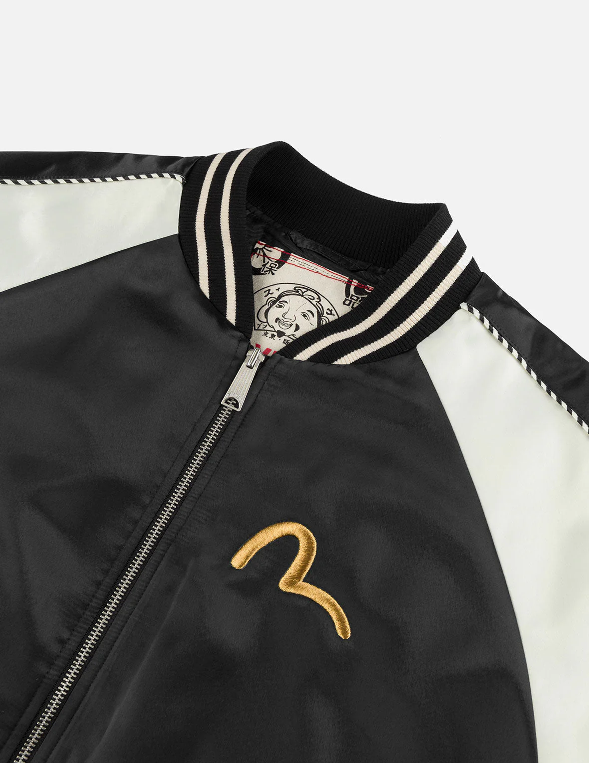 Crane Embroidery Regular Fit Souvenior Jacket - Image 8